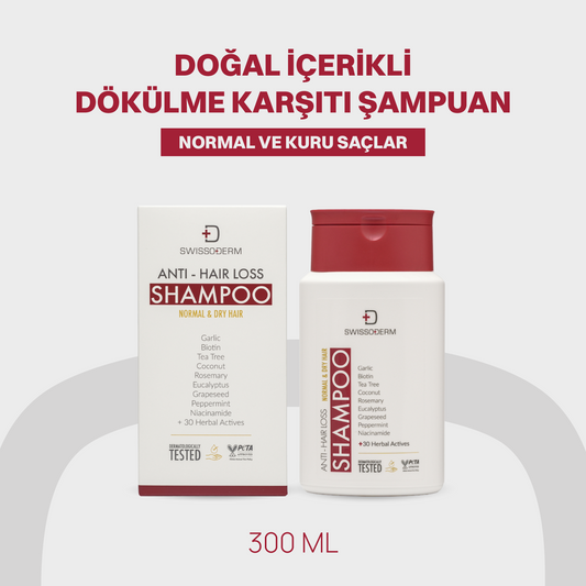 Doğal İçerikli Dökülme Karşıtı Şampuan Normal-Kuru Saçlar - 300 ml